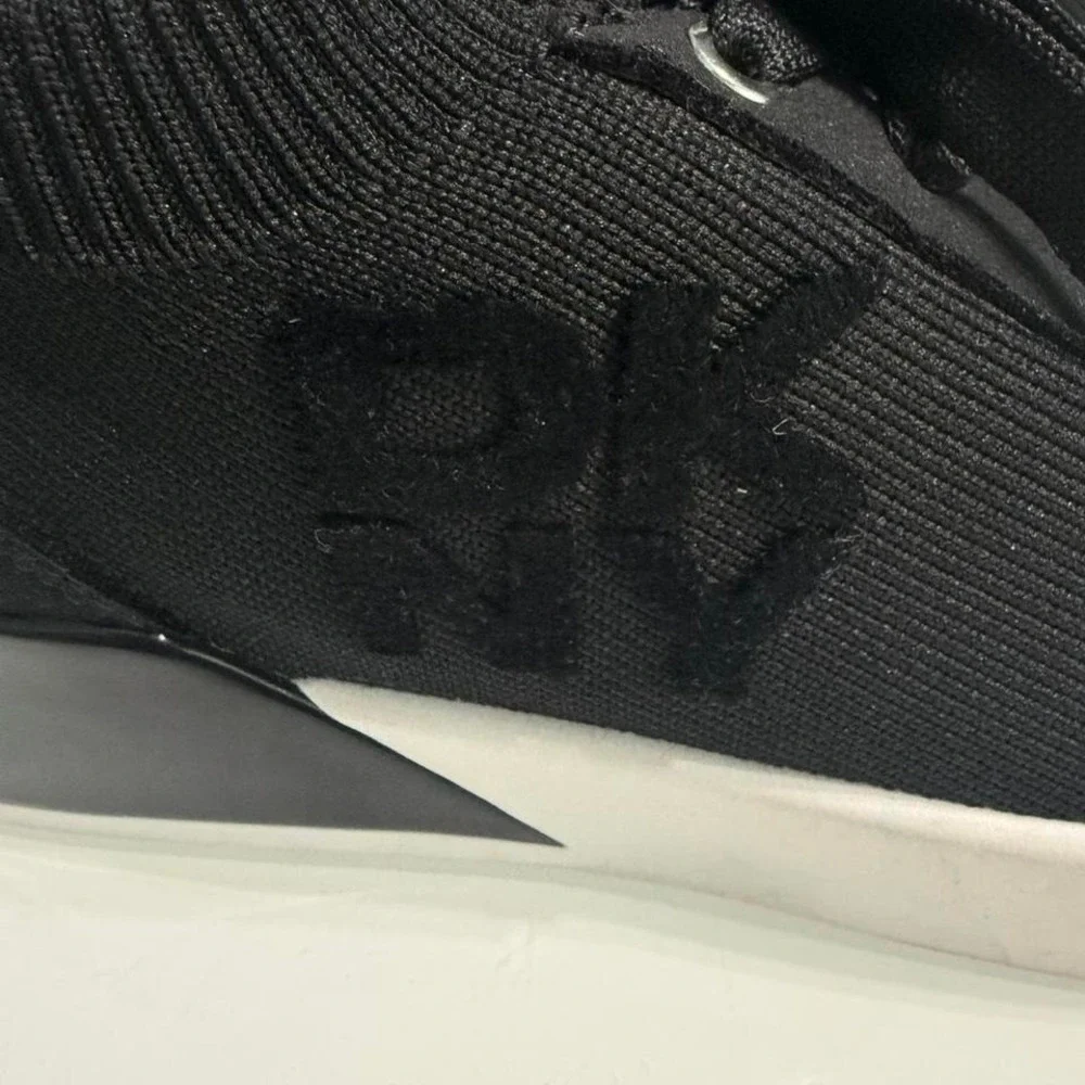 DKNY Mallory Black Knit Sneakers Size 8.5